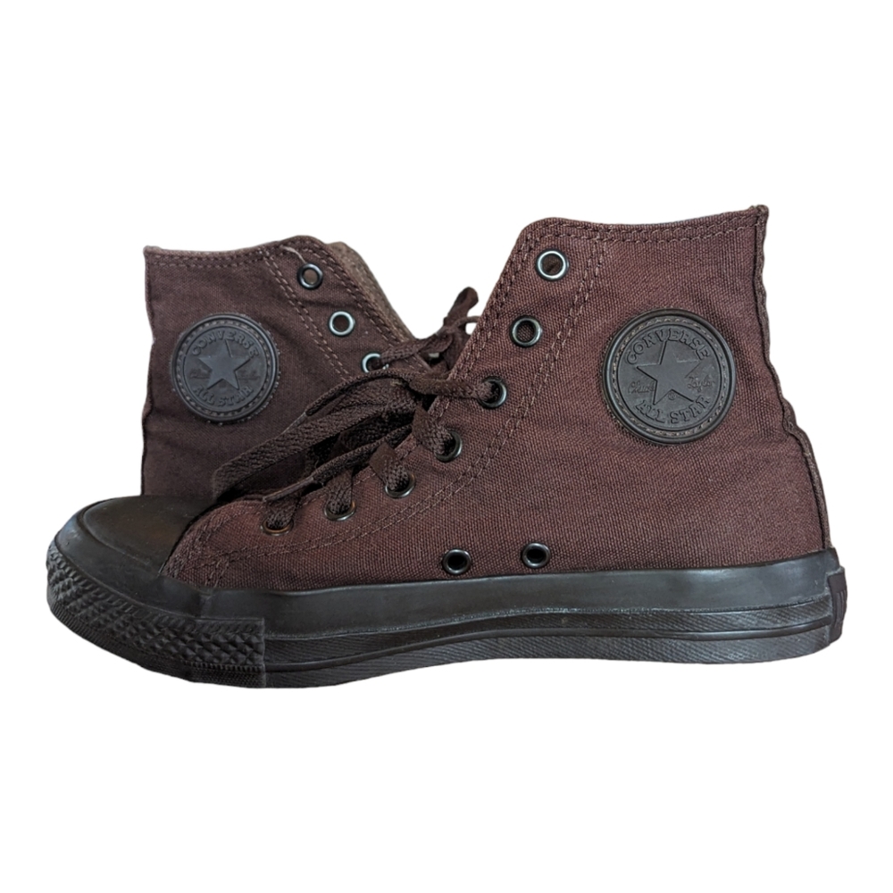 Converse Brown Monochrome Hi Top Sneaker Youth 3 Chuck Taylor Shoes NWOB